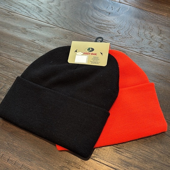 Mossy Oak Two Pack, Knit wide cuffed beanies,  patch logo OSFM - Picture 6 of 8